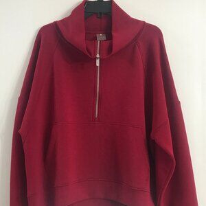 Calia Women's Soft Scuba 1/4 Zip Pullover in Opulent Red size XXL NWT